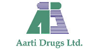 Logo of Aarti Drugs, a leading pharmaceutical company, showcased as a client of SteamLok